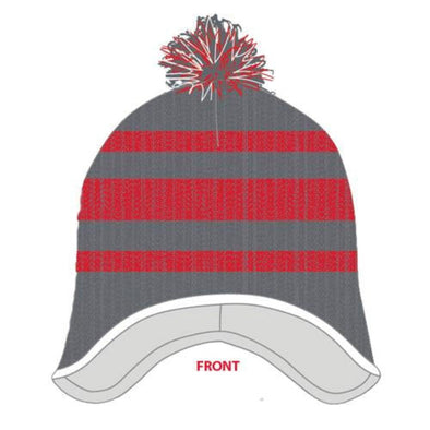 Fort Wayne TinCaps Gray & Red Striped JoJo Infant Pom Beanie