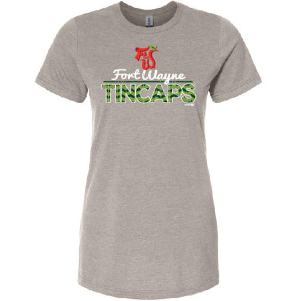 Fort Wayne TinCaps Modern CVC Slate Gray Ladies Tee