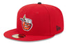 Fort Wayne TinCaps 2024 On-Field: 59FIFTY All Red Alternate Cap