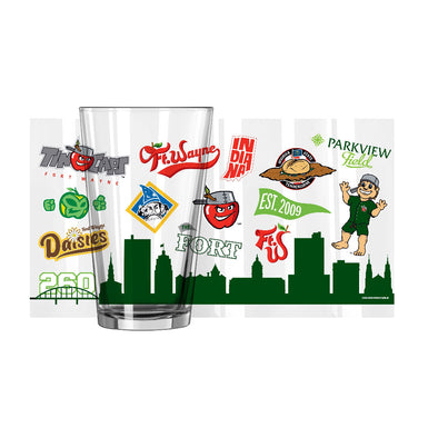 Fort Wayne TinCaps 16oz Native Pint Glass