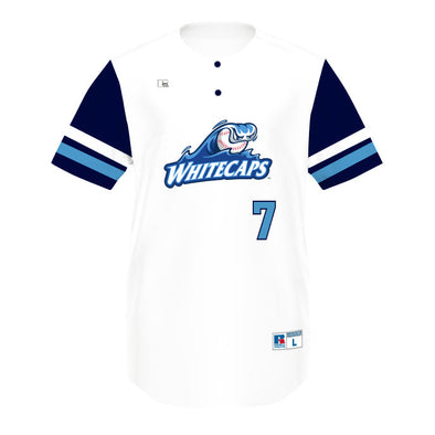 West Michigan Whitecaps Freestyle Russell Ground Rule 2-Button Jersey - CUSTOM ORDER