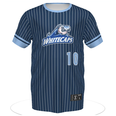 West Michigan Whitecaps Freestyle Strikeout Crewneck Jersey - CUSTOM ORDER