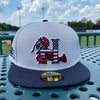 Hickory Crawdads 2024 New Era 59Fifty Stars & Stripes Fitted Cap