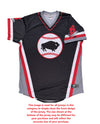 Buffalo Bisons Autographed & Game Worn Sublimated Hockey Black Jersey - Phil Clarke #4 Size 44