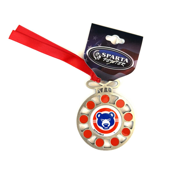 South Bend Cubs Metal Holiday Round Ornament