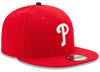 New Era 59FIFTY Youth Philadelphia Phillies Red Game MLB Authentic Collection On-Field Hat