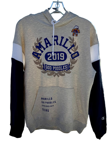 Amarillo Sod Poodles Champion Oatmeal Super Fan Hoodie