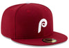 New Era 59FIFTY Philadelphia Phillies Maroon Alternate 2 MLB Authentic Collection On-Field Hat