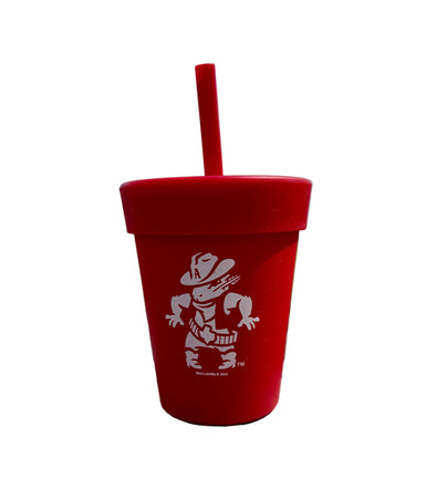 Amarillo Sod Poodles 8oz Red Draw Silicone Tumbler