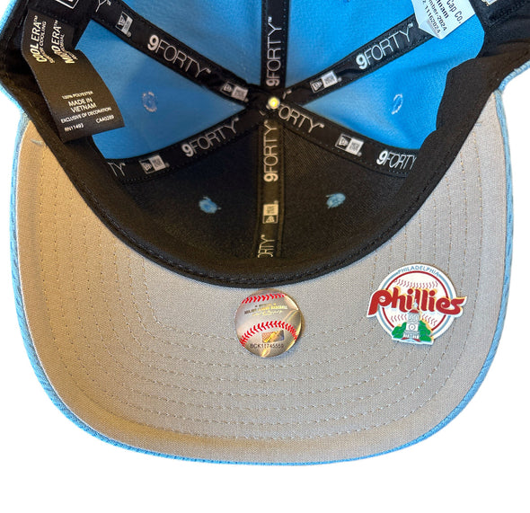 New Era 9Forty Philadelphia Phillies Columbia Blue M-Crown Youth Adjustable Hat