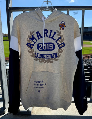 Amarillo Sod Poodles Champion Oatmeal Super Fan Hoodie
