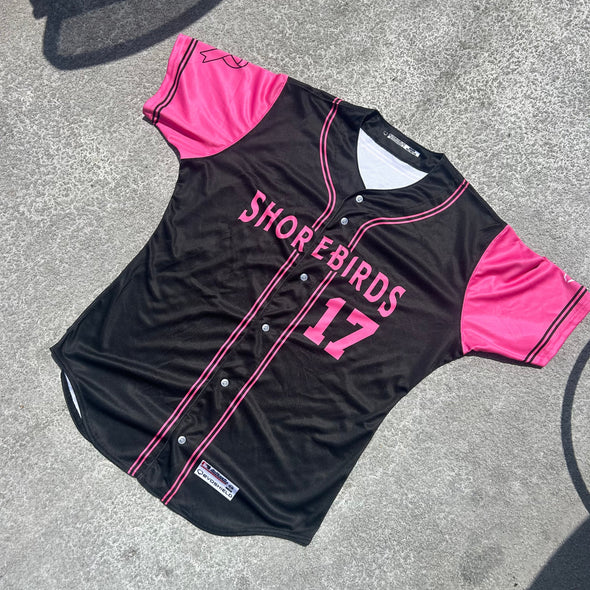 Delmarva Shorebirds Evoshield 2025 On-Field Flock for a Cure Jersey