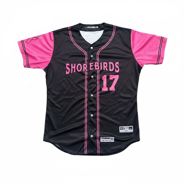 Delmarva Shorebirds Evoshield 2025 On-Field Flock for a Cure Jersey