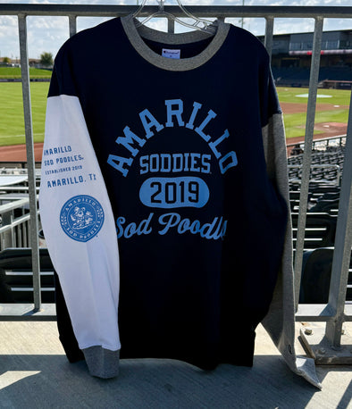 Amarillo Sod Poodles Champion Navy Super Fan Crewneck