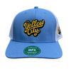 Amarillo Sod Poodles Yellow City Pigweeds Blue YC Script Trucker