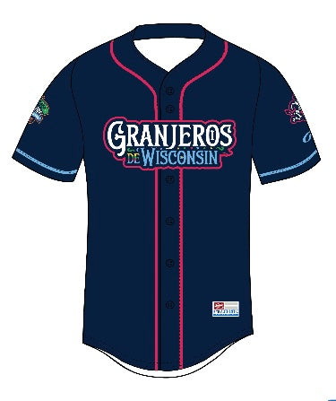 Los Granjeros de Wisconsin Rawlings Replica Jersey