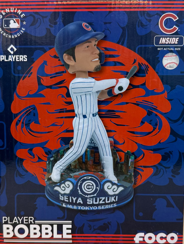 Chicago Cubs 2025 MLB World Tour Tokyo Series Seiya Suzuki Bobble Head