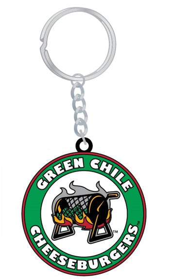 Albuquerque Isotopes Keychain-Green Chile Cheeseburgers Roaster