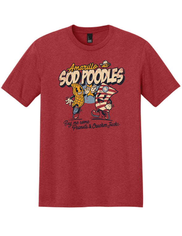 Amarillo Sod Poodles Red Peanuts & Cracker Jacks