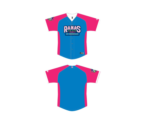 Greenville Drive OT Sublimated Ranas de los Rio Replica On Field Jersey