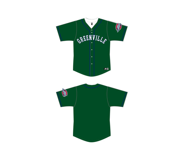 Greenville Drive OT Sports Green Embroidered Replica Sunday Jersey