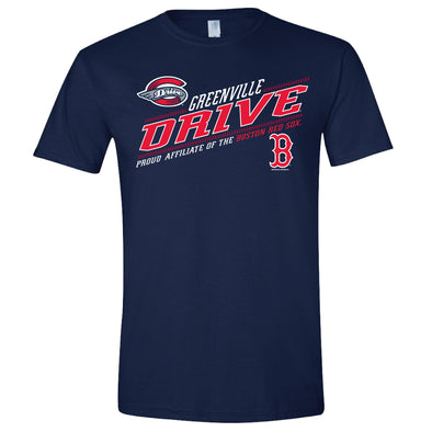 Greenville Drive Bimm Ridder Navy Diagonal Affiliiate Tee