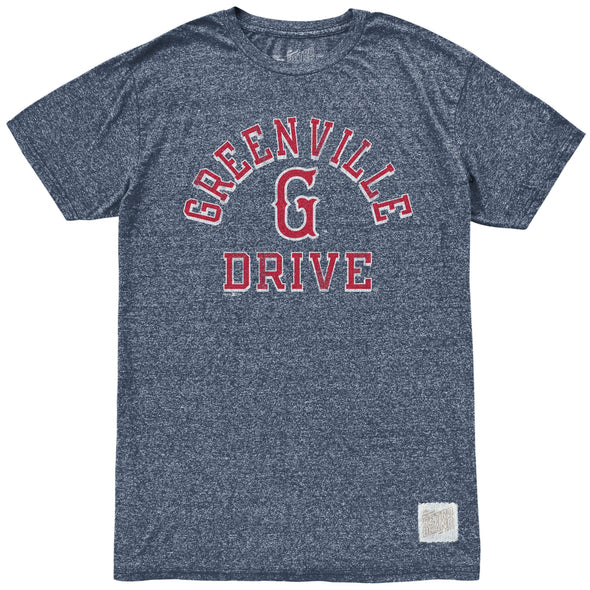 Greenville Drive Retro Brand Navy Greenville G Baseball Tee