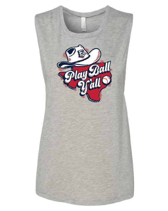 Round Rock Express Ladies Play Ball Y'all Tank Top
