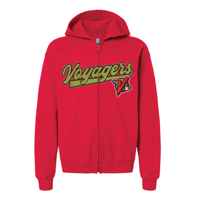 Youth Red Full Zip Hoodie