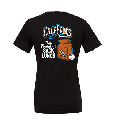 Amarillo Sod Poodles Calf Fries Sack Lunch Black Tee