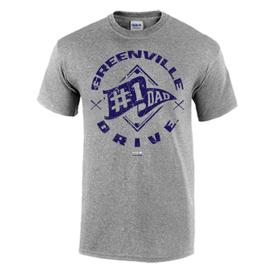 Greenville Drive Vantage Gray #1 Dad Tee