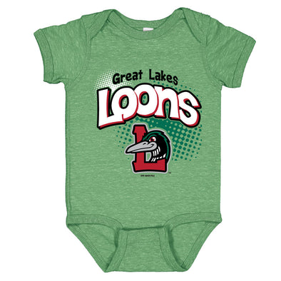 Great Lakes Loons Bimm Ridder Infant Bodysuit - Green