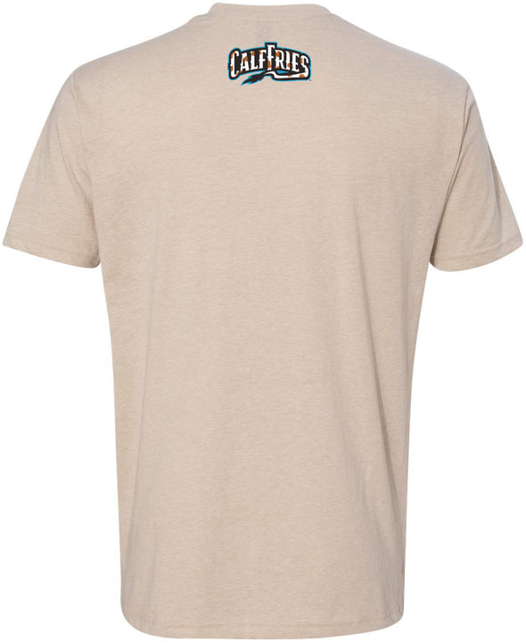 Amarillo Sod Poodles Calf Fries Getting Nutty Tan Tee