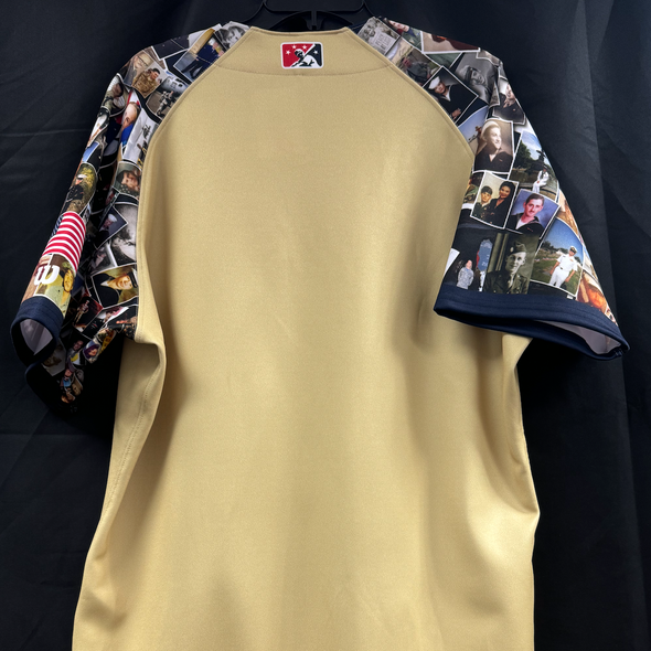 GOLD ARMED FORCES JERSEY-SIZE L, SACRAMENTO RIVER CATS