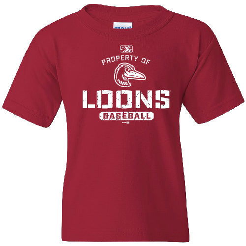 Great Lakes Loons Bimm Ridder Cardinal Red & White Tee - Youth