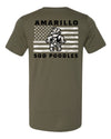 Amarillo Sod Poodles Army Green Military Flag Tee