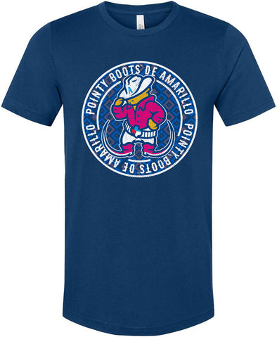 Amarillo Sod Poodles Blue PB Dance Aztec Circle Tee