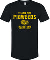 Amarillo Sod Poodles Yellow City Pigweeds Black And Yellow Tee