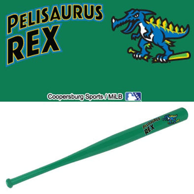 Myrtle Beach Pelicans Coopersburg Sports 18 Inch Green Pelisaurus Rex Mini Bat