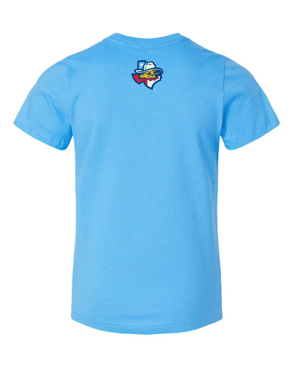 Amarillo Sod Poodles Youth Blue Dig This Town Tee