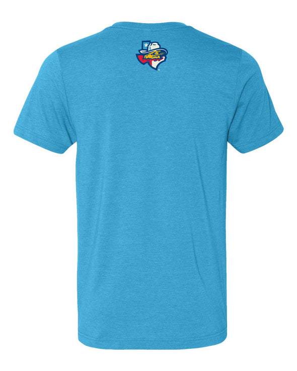 Amarillo Sod Poodles Blue Dig This Town Tee