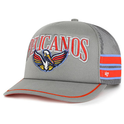 Myrtle Beach Pelicans 47 Brand Gray Pelicanos de Myrtle Beach Copa Sideband Trucker Cap