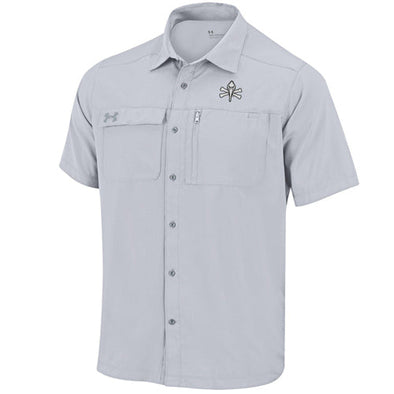 Myrtle Beach Pelicans Under Armour Gray Pirate Motivate Button Up