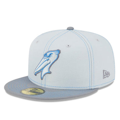 Myrtle Beach Pelicans New Era Gray Pop 59Fifty Cap