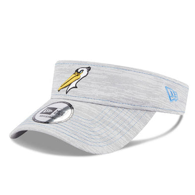 Myrtle Beach Pelicans New Era Heathered Gray Performance Visor