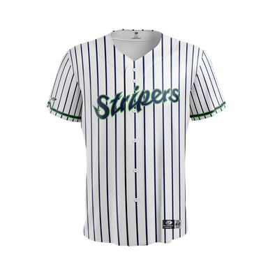 Gwinnett Stripers OT Sports Replica Home Pinstripe Jersey- White