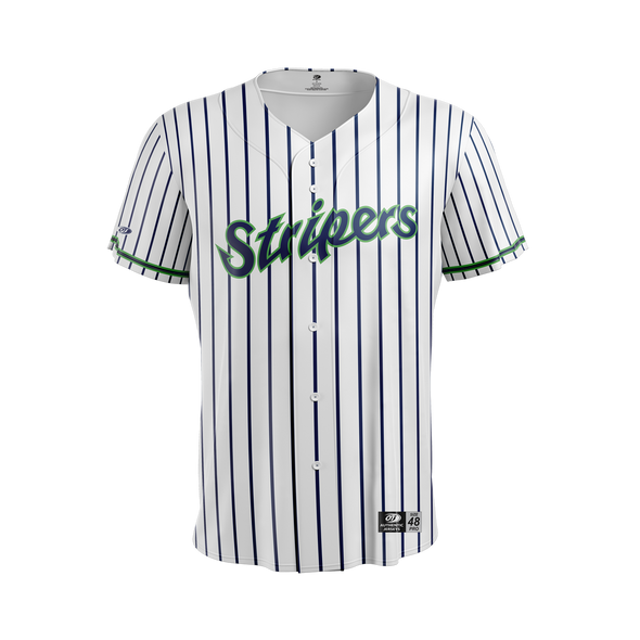Gwinnett Stripers OT Sports Replica Home Pinstripe Jersey- White