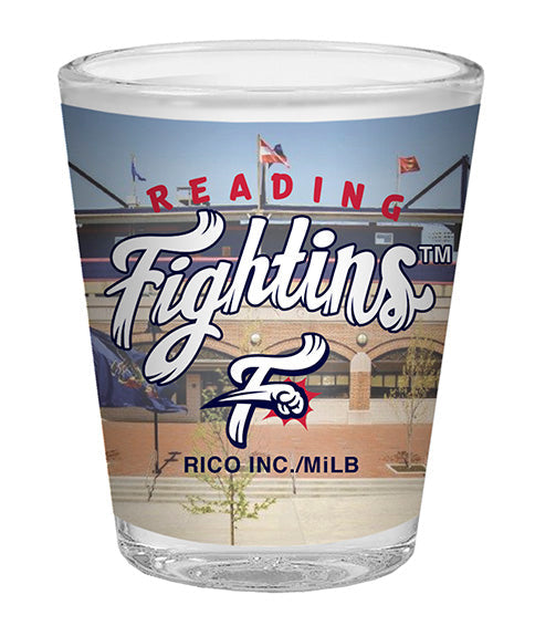 Reading Fightin Phils Stadium Image Shot Glass