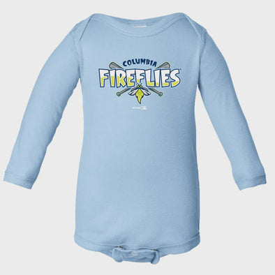 Fireflies Infant Light Blue Noah L/S Bodysuit