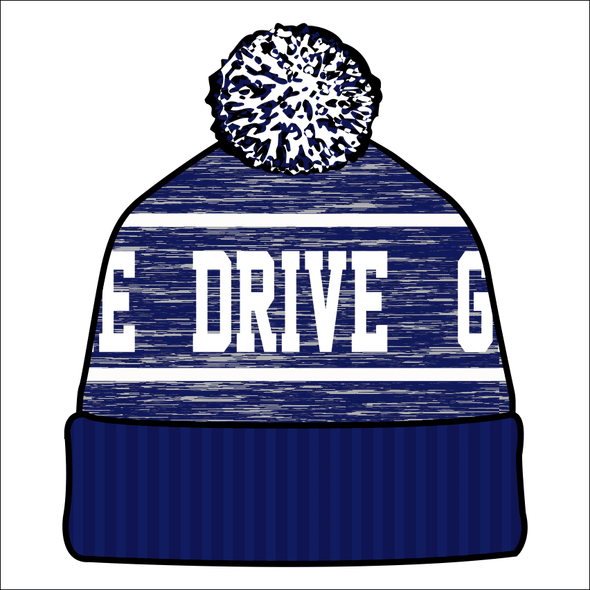 Greenville Drive Zephyr Navy/White Bjorn Pom Pom Knit Beanie